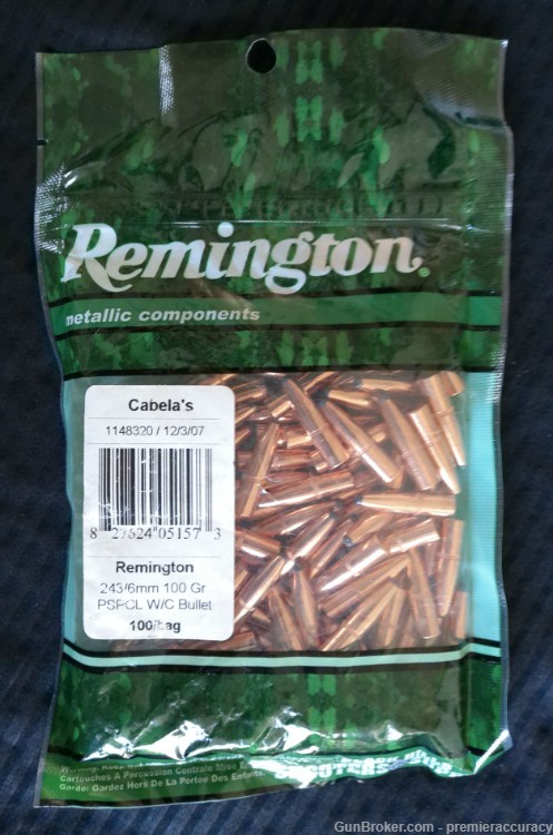 Remington 6mm 100 Gr PSPCL W/C Bullets (100)-img-0