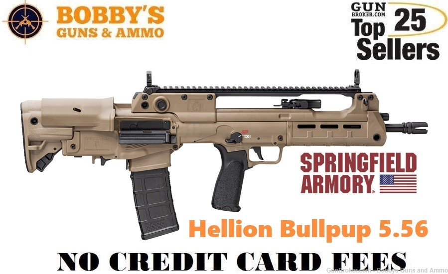 Springfield Armory Hellion 5.56 FDE 16" 30+1 "NO CREDIT CARD FEE"-img-0