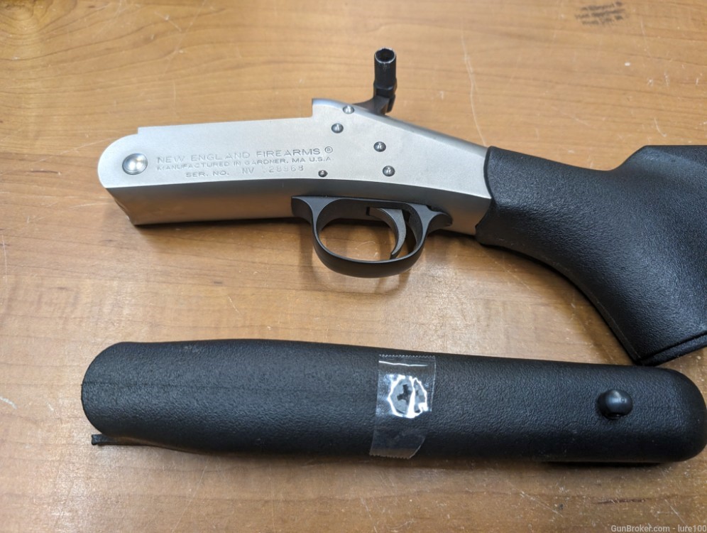 New England Firearms NEF SB2 HANDI RIFLE Stainless Receiver w stock set-img-1