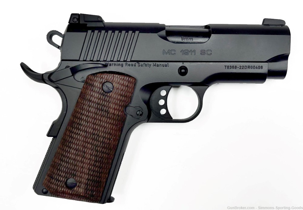 EAA Girsan MC1911SC (390045) 3.40" 9MM 7Rd Semi Auto Pistol - Black-img-1
