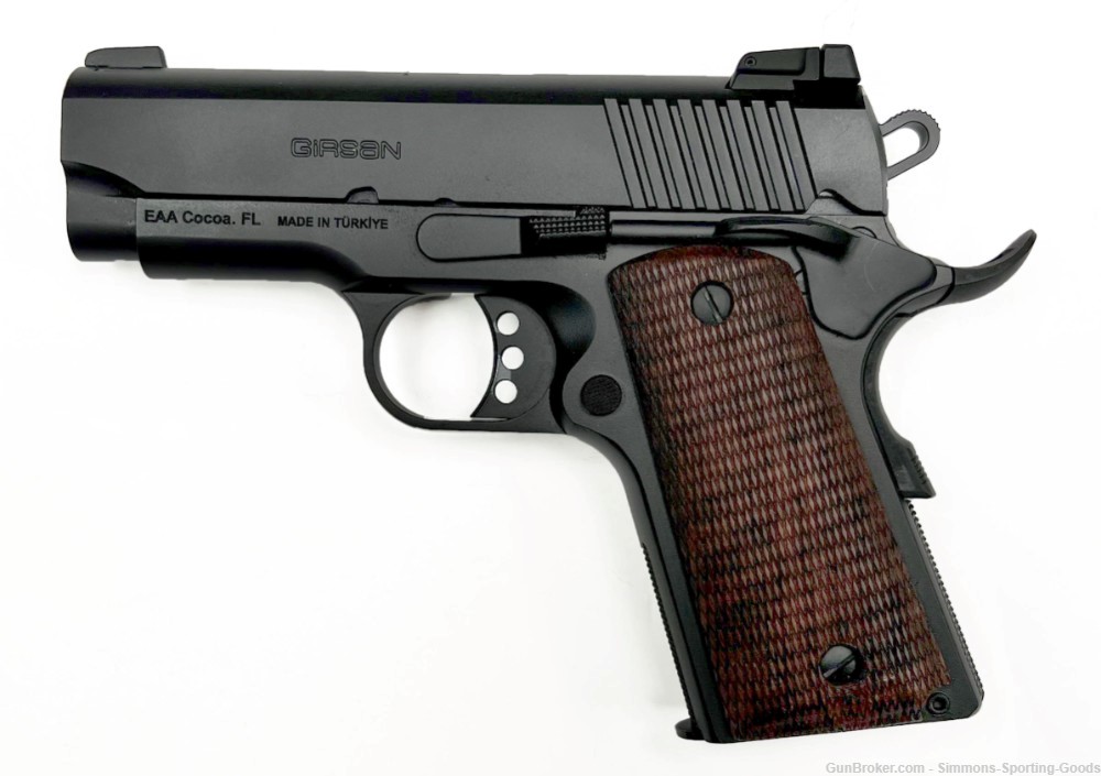 EAA Girsan MC1911SC (390045) 3.40" 9MM 7Rd Semi Auto Pistol - Black-img-0