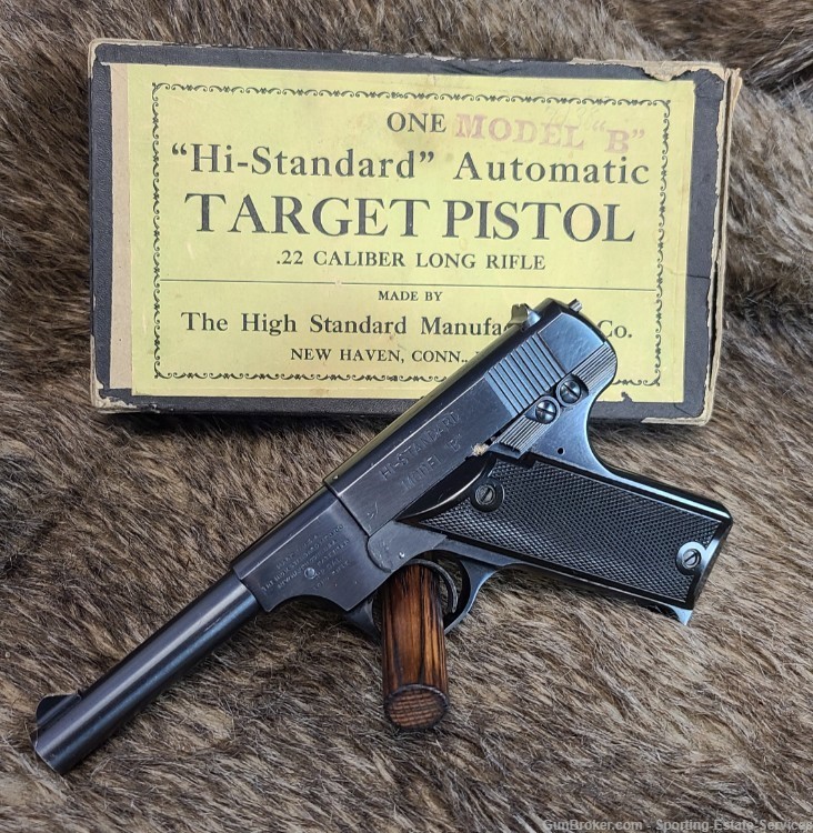 High Standard - Model B - .22 LR - 4 1/2" - Factory Box - 1932 - WOW! NO-img-0