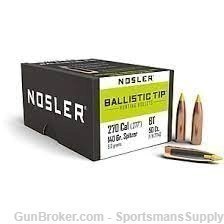 50ct of Nosler Ballistic Tip 270 Cal 140gr Spitzer RELOADING BULLETS ONLY!-img-0