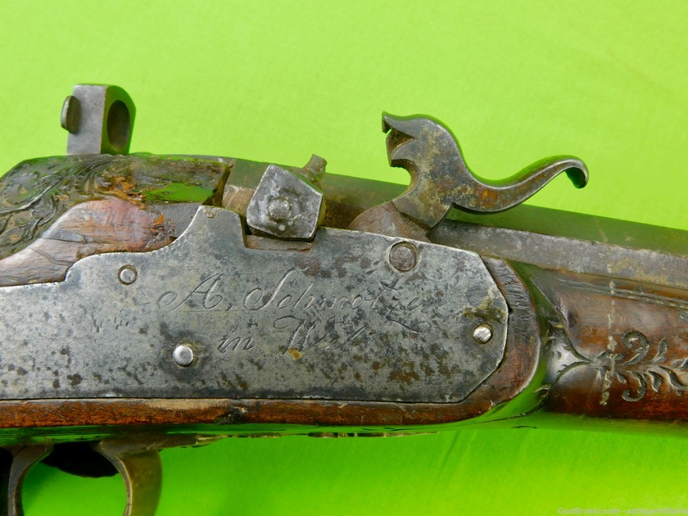 Antique German Austrian 17-18 Century Wheellock Percussion Rifle-img-27
