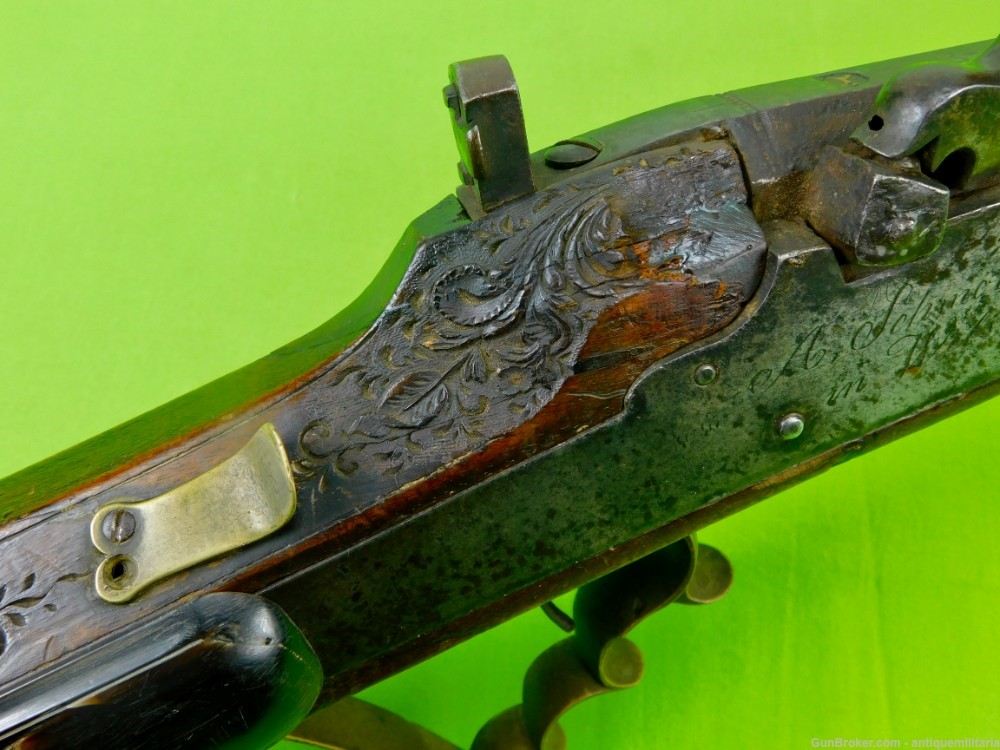 Antique German Austrian 17-18 Century Wheellock Percussion Rifle-img-6