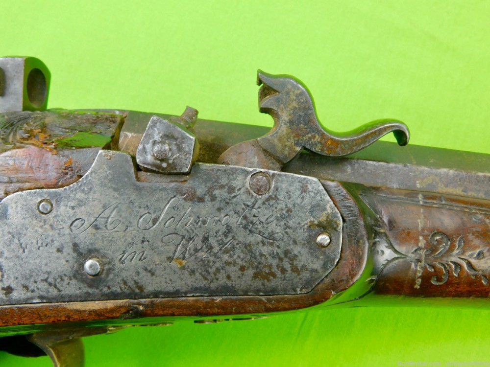 Antique German Austrian 17-18 Century Wheellock Percussion Rifle-img-28