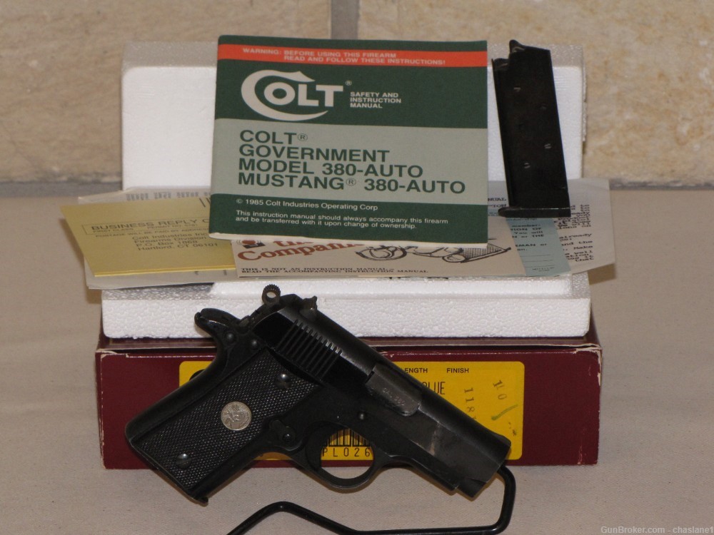 1988 Colt 380 Mustang Pocketlite with Box-img-1
