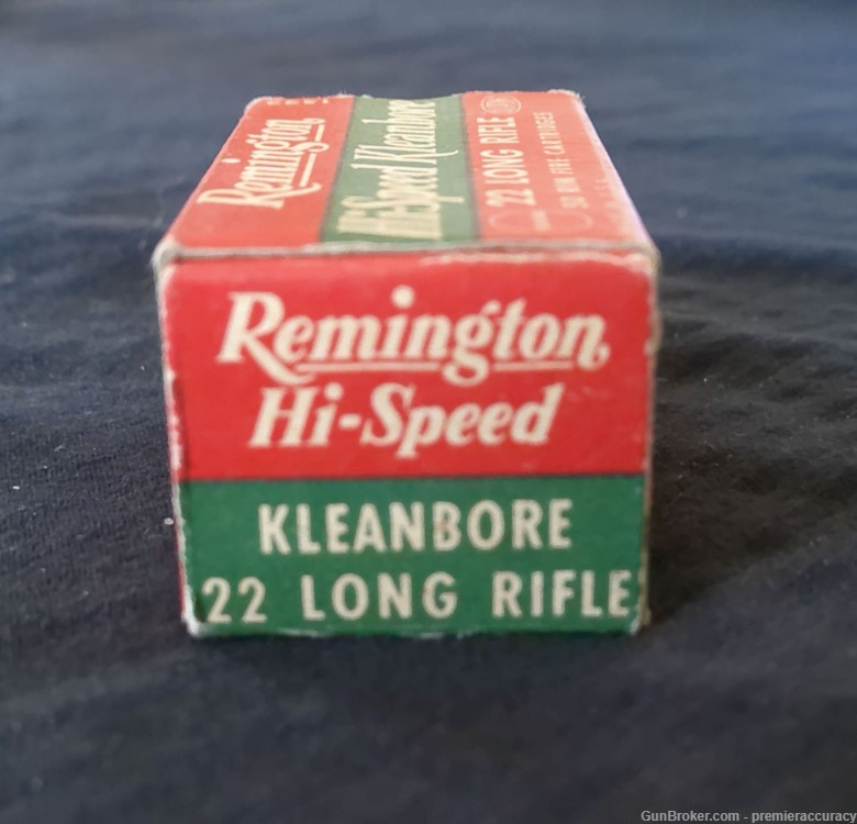 Vintage Remington Hi-Speed Kleanbore 22 Long Rifle Cartridges (50)-img-2