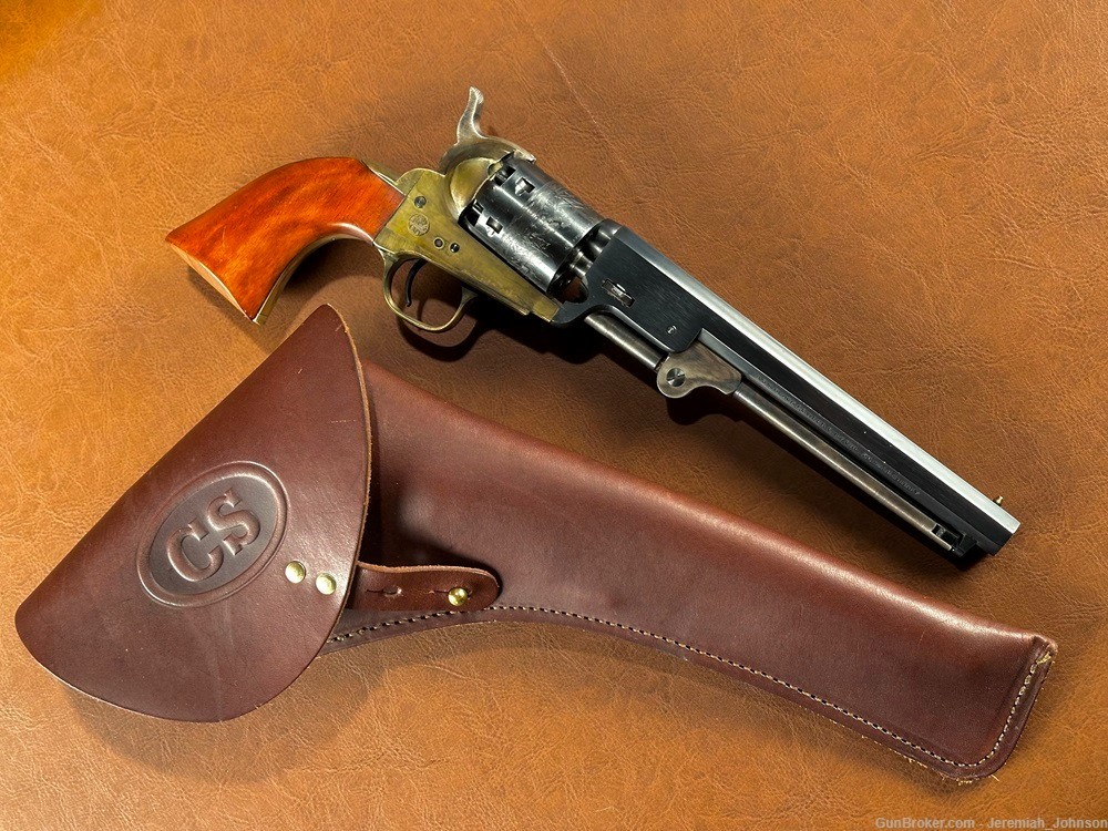 CVA 1851 Confederate Colt Navy .36 Brass Percussion Civil War Revolver NR-img-0
