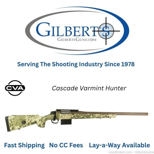 CVA Cascade Varmint Hunter 22-250 Rifle With 22" Fluted Barrel CR4038-img-0
