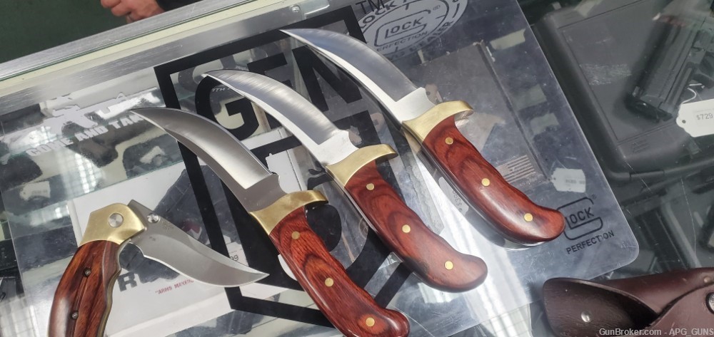 4 Buck Kalinga Knife Collection 3 Fixed, and Double Signed Folder *EXLNT*-img-7