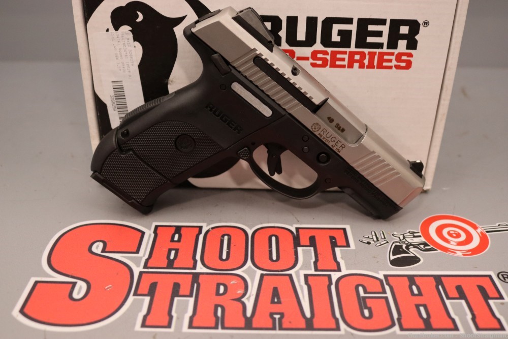 Ruger SR40C .40 S&W 3.50"bbl STS & BLK w/Case-img-0