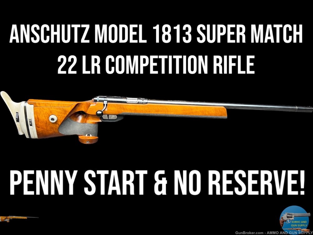 ANSCHUTZ MODEL 1813 SUPER MATCH 22 LR COMPETITION RIFLE - 1982 W. GERMANY-img-0