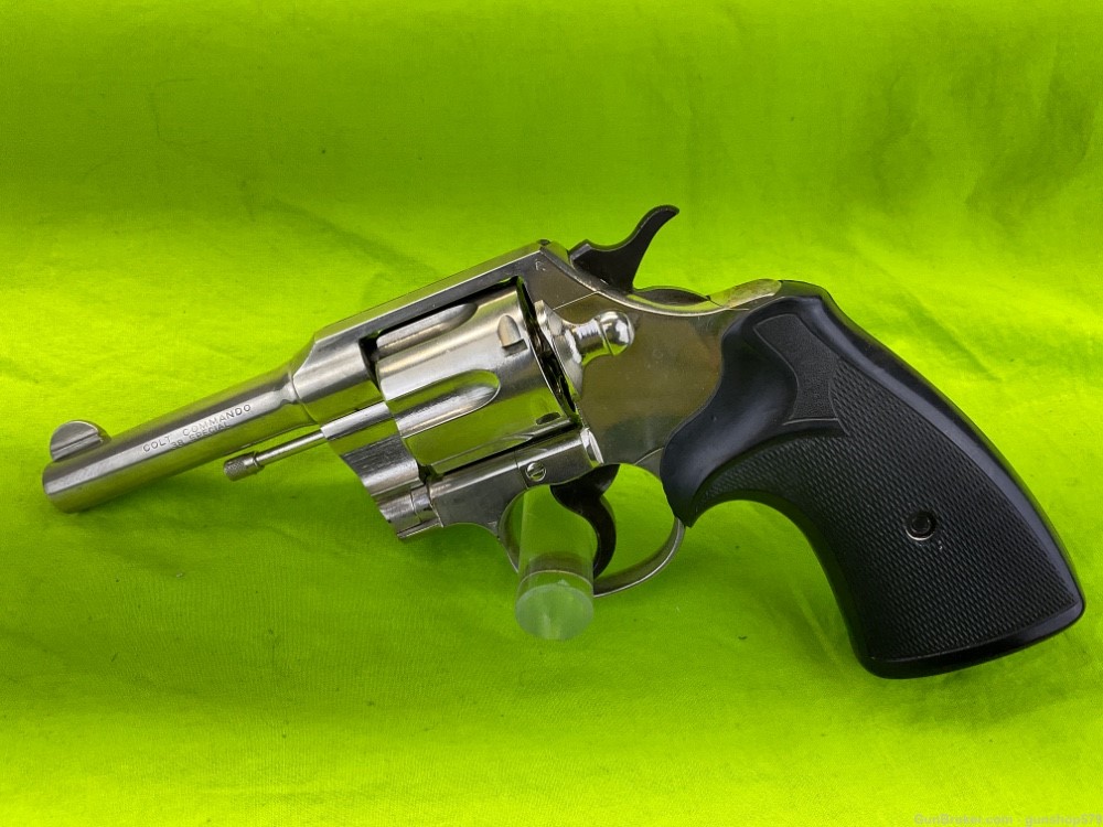 COLT Commando 4 Inch 38 Special Nickel Plated Revolver Police LE Military-img-0