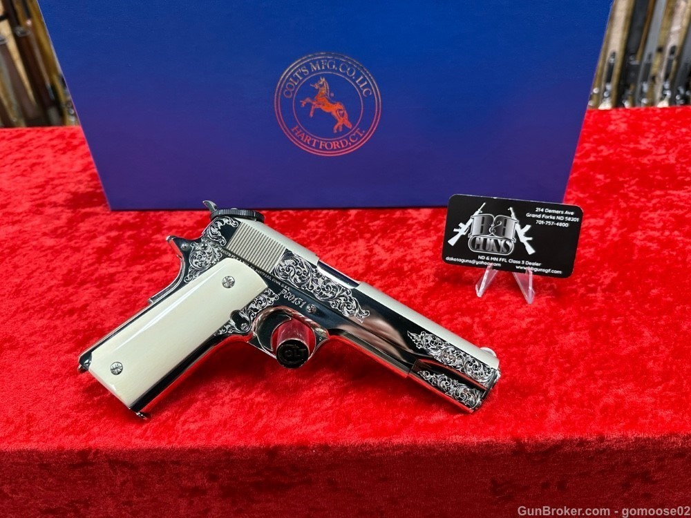 Colt 1911 WWI Presentation Grade Engraved Ivory Grips Limited Edition TRADE-img-20
