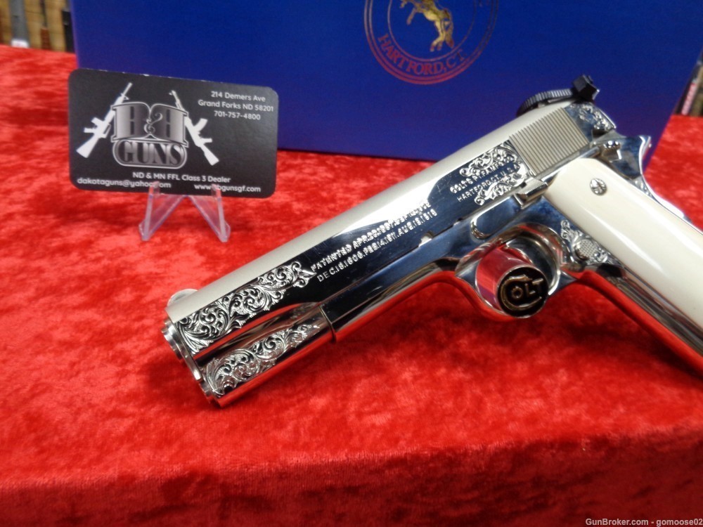 Colt 1911 WWI Presentation Grade Engraved Ivory Grips Limited Edition TRADE-img-6