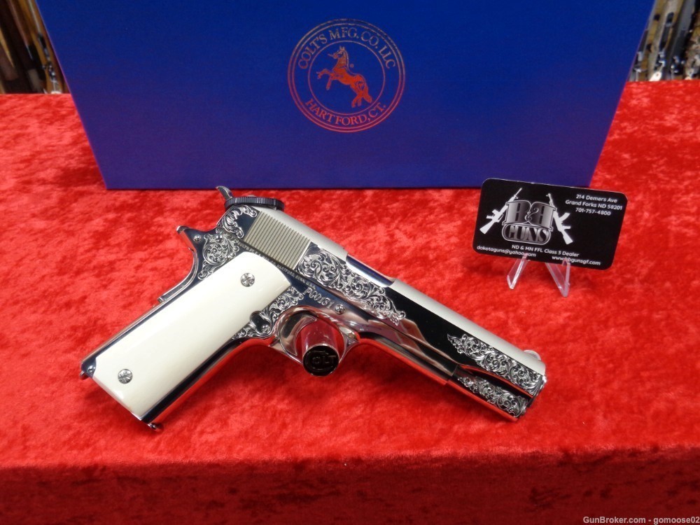 Colt 1911 WWI Presentation Grade Engraved Ivory Grips Limited Edition TRADE-img-17