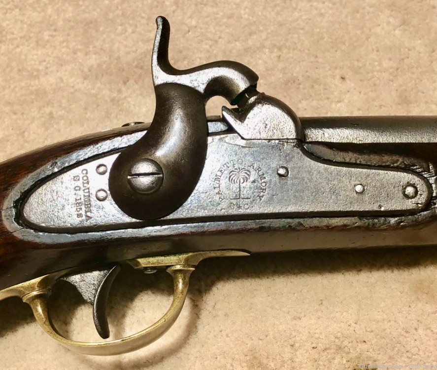  B3 South Carolina Palmetto 1842 Cavalry Pistol, Confederate, G-VG,...$4750-img-4