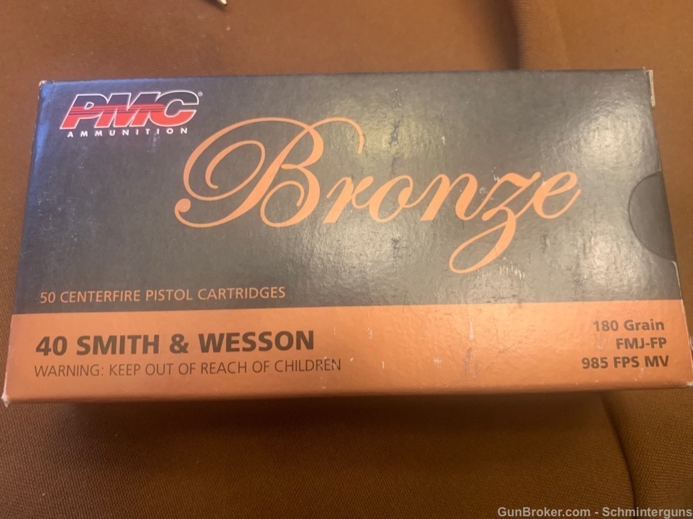 PMC BRONZE 40 SMITH & WESSON S&W 50 ROUND BOX NEW INVENTORY -img-2