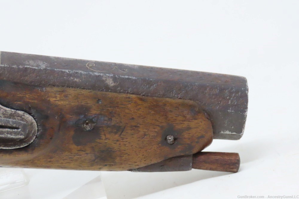 Engraved PATILLA MIQUELET Flintlock “Militia” Belt/Holster Pistol EUROPEAN -img-4