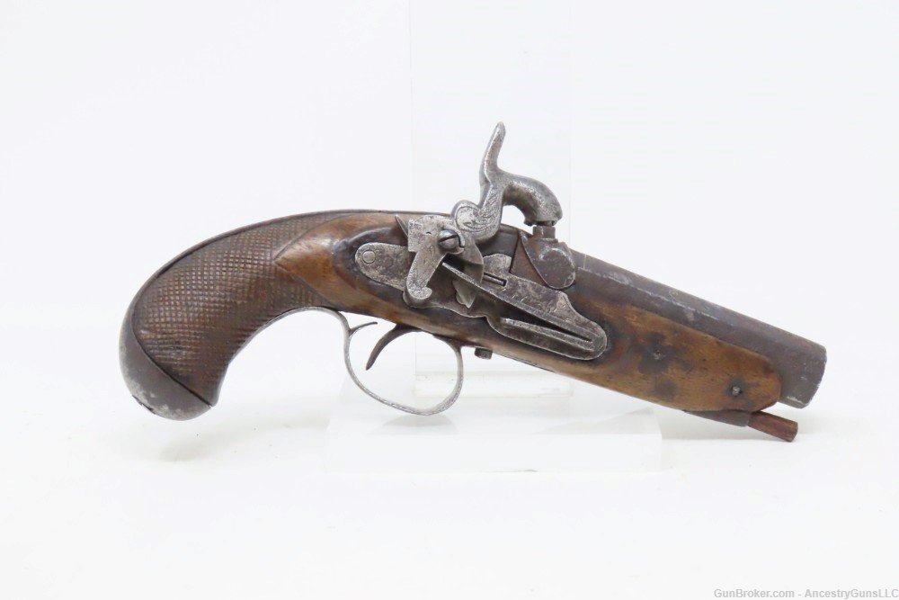 Engraved PATILLA MIQUELET Flintlock “Militia” Belt/Holster Pistol EUROPEAN -img-1