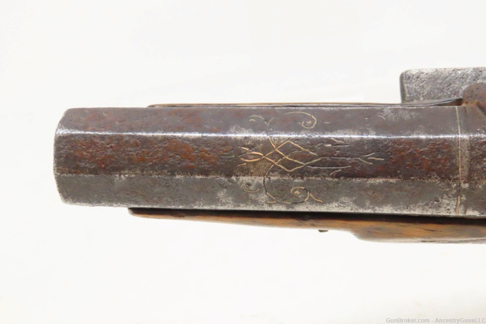 Engraved PATILLA MIQUELET Flintlock “Militia” Belt/Holster Pistol EUROPEAN -img-9