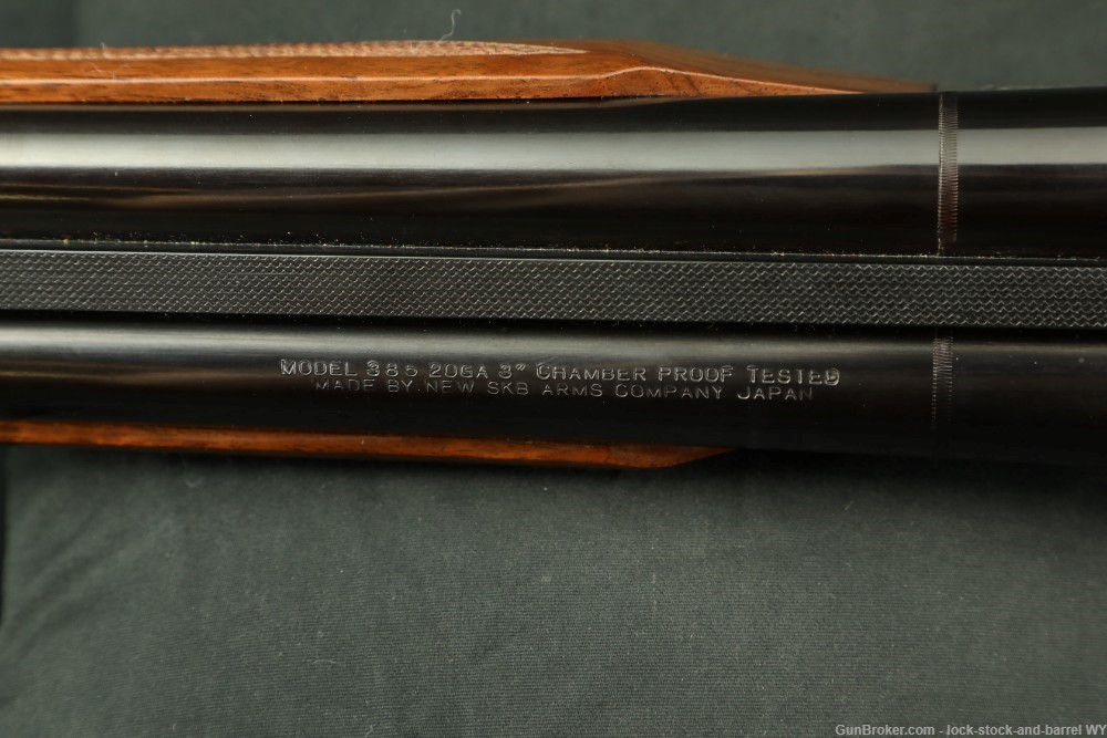 SKB Arms Japan Model 385 20 GA Side by Side Double Shotgun, MFD 1996-2004-img-32