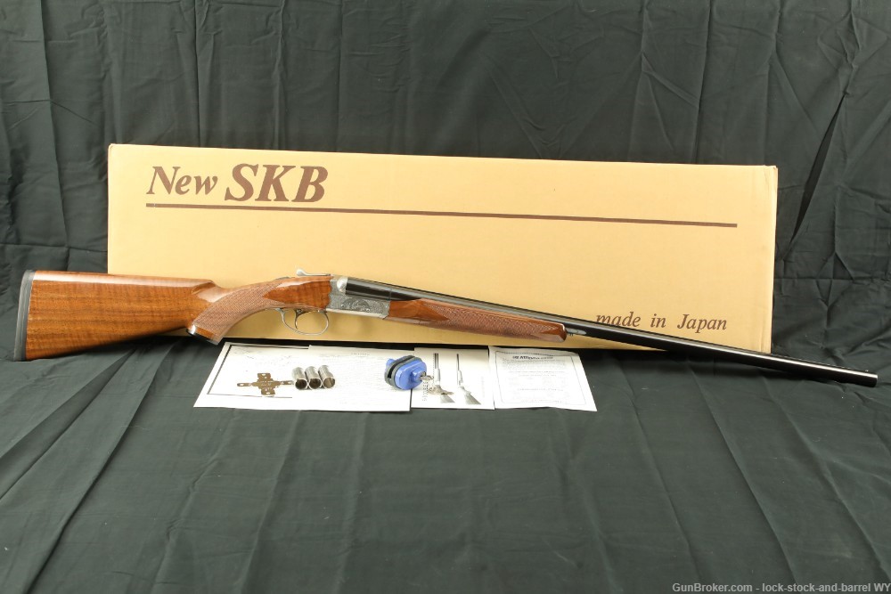 SKB Arms Japan Model 385 20 GA Side by Side Double Shotgun, MFD 1996-2004-img-2