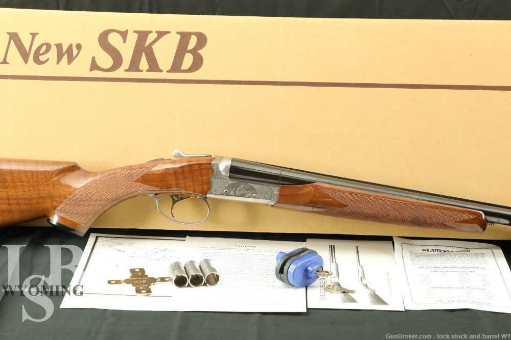 SKB Arms Japan Model 385 20 GA Side by Side Double Shotgun, MFD 1996-2004-img-0