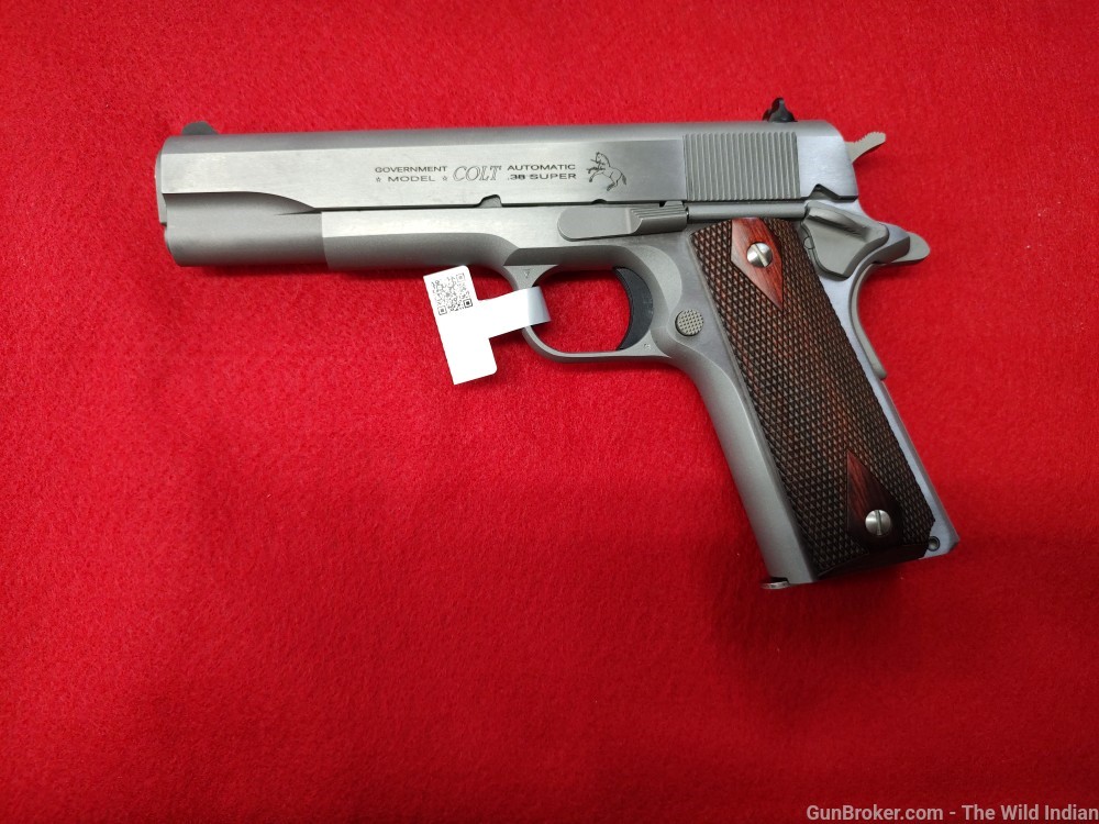 Colt Mfg O1911CSS38 1911 Government 38 Super 9+1 5" Stainless National Matc-img-5