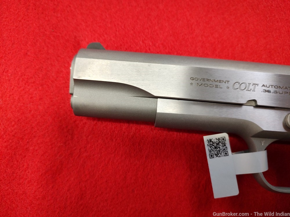 Colt Mfg O1911CSS38 1911 Government 38 Super 9+1 5" Stainless National Matc-img-4
