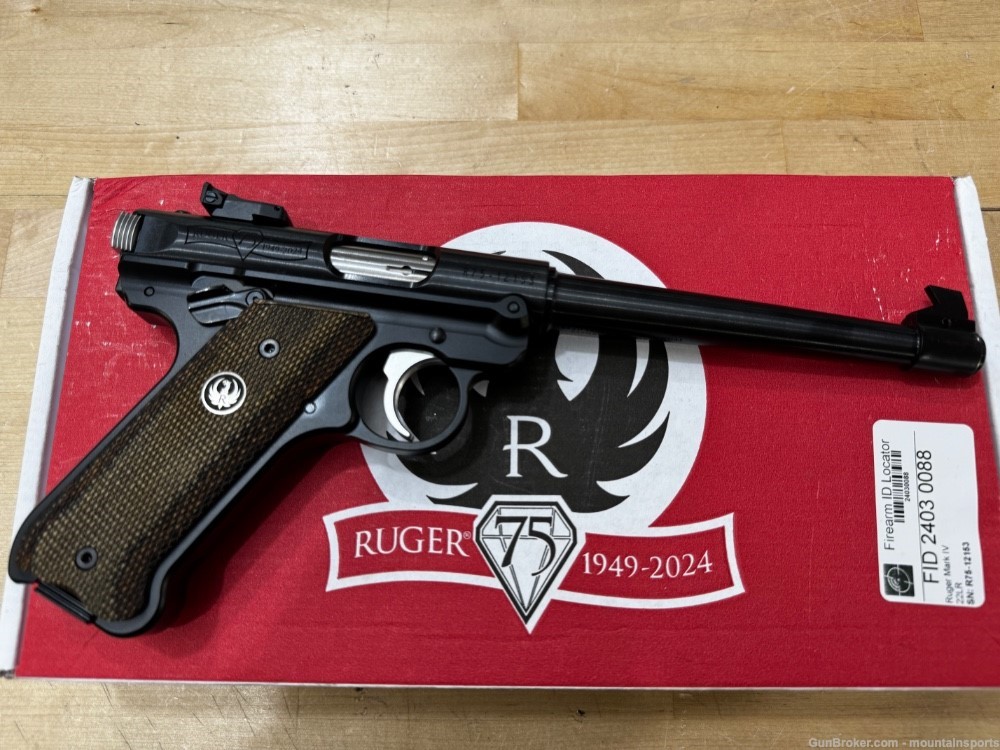Ruger Mark IV Target 75th Anniversary Model 22LR Handgun NEW 40175 NR-img-4