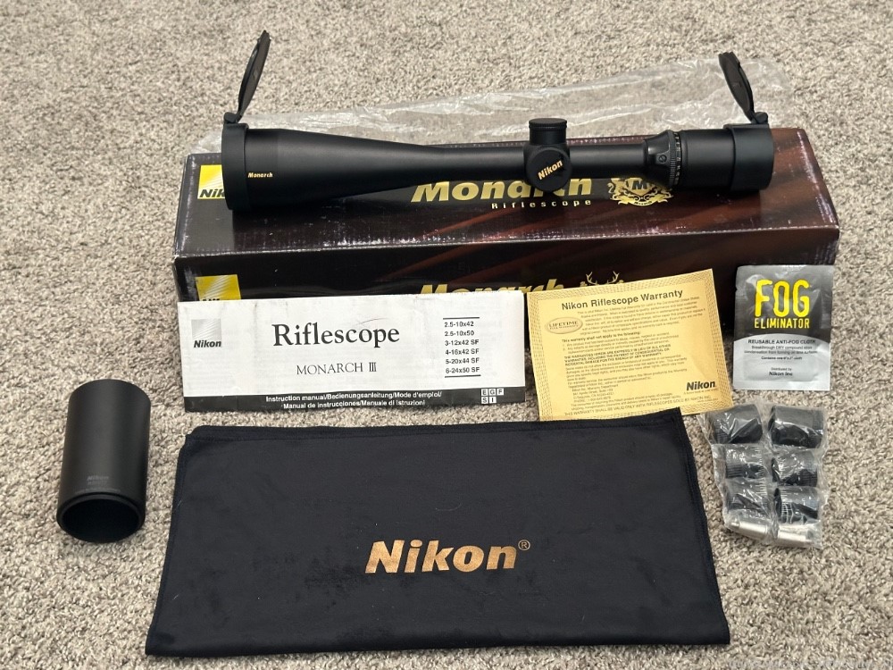 Nikon Monarch 6-24x50 SF M NP nikoplex matte 1” LNIB-img-0