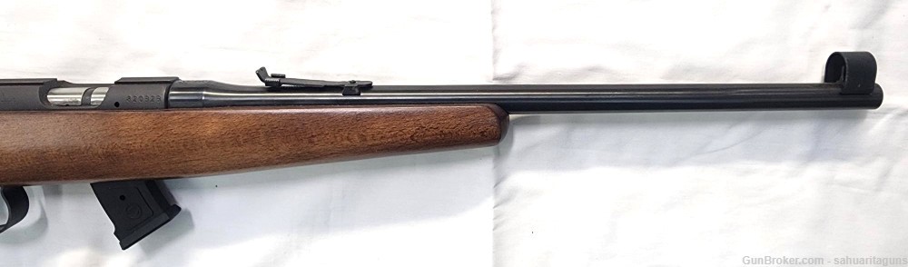 CZ 452 ZKM Scout 22LR, 16" Barrel Blued, Wood Stock 4-mags and Bag-img-1