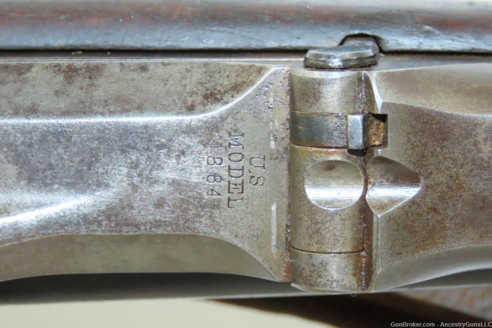 Antique U.S. SPRINGFIELD M1888 “Trapdoor” Rifle RAMROD BAYONET & RIA SLING -img-10