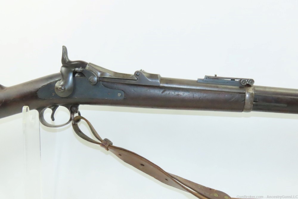 Antique U.S. SPRINGFIELD M1888 “Trapdoor” Rifle RAMROD BAYONET & RIA SLING -img-3