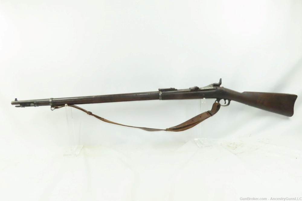 Antique U.S. SPRINGFIELD M1888 “Trapdoor” Rifle RAMROD BAYONET & RIA SLING -img-17