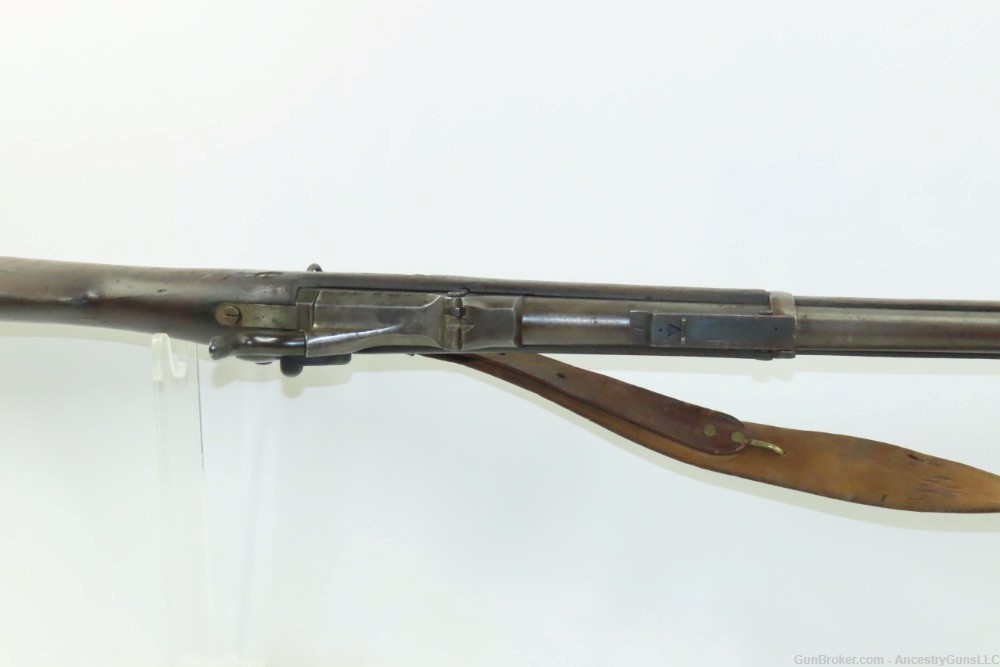 Antique U.S. SPRINGFIELD M1888 “Trapdoor” Rifle RAMROD BAYONET & RIA SLING -img-14