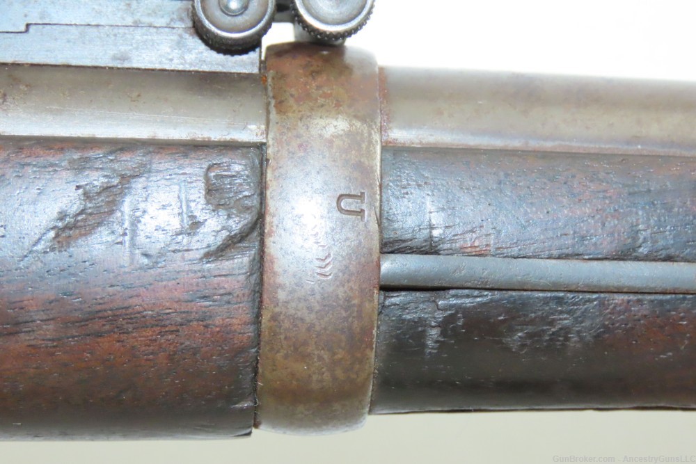 Antique U.S. SPRINGFIELD M1888 “Trapdoor” Rifle RAMROD BAYONET & RIA SLING -img-6