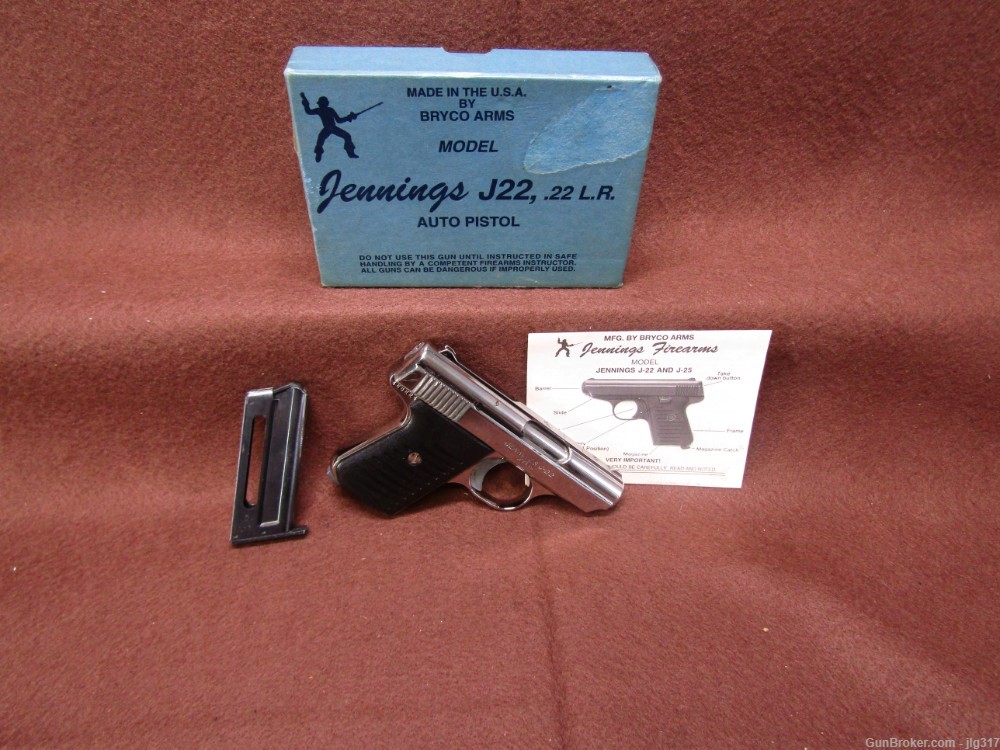 Jennings J-22 22 LR Semi Auto Pistol 6 Rd Mag-img-0