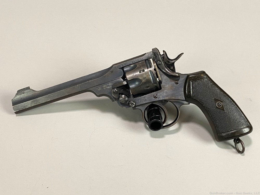 1918 British Webley MarkVI revolver all matching mark 6 45 ACP WWI pistol -img-9