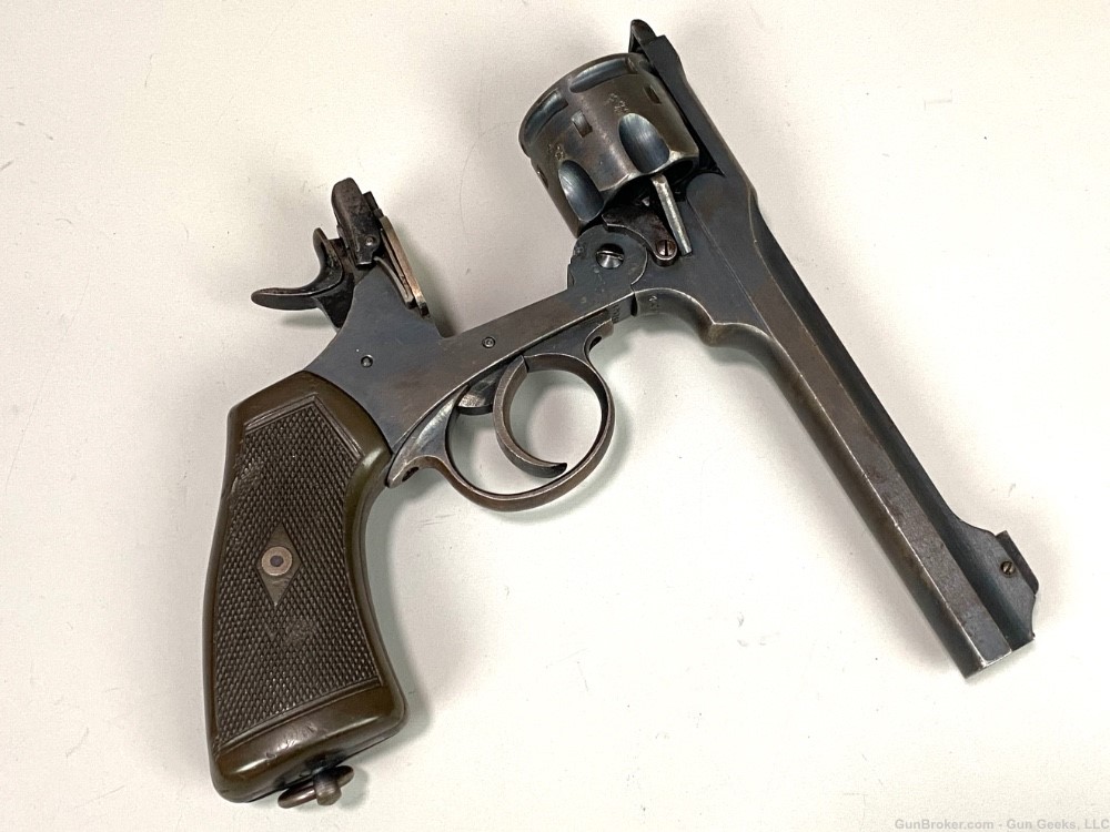 1918 British Webley MarkVI revolver all matching mark 6 45 ACP WWI pistol -img-8