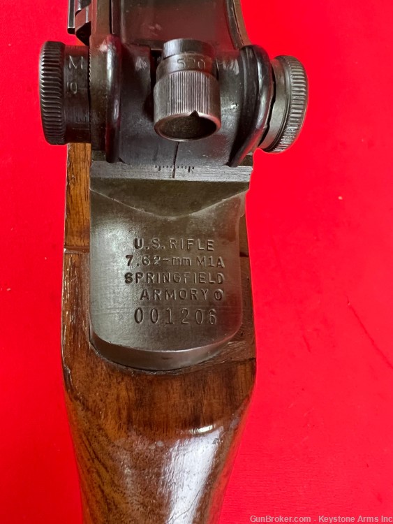 Springfield M1A, SN# 001206, .308 Rifle w/ 7 Mags & Orig Barrel-img-12