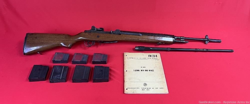 Springfield M1A, SN# 001206, .308 Rifle w/ 7 Mags & Orig Barrel-img-0