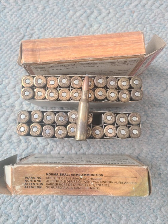 40 ROUNDS (2 BOXES) NORMA 7.62 Russian 7.62X54 AMMUNITION -img-3