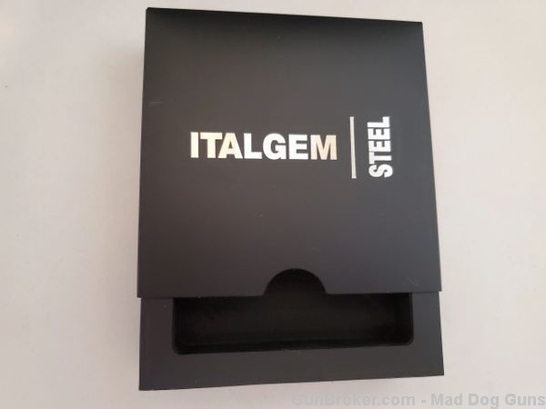 ITALGEM STEEL Men Blk Leather Bracelet.Gold Steel Clasp.8.2".SLB182*REDUCED-img-7
