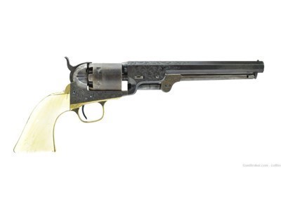 INSCRIBED FACTORY ENGRAVED COLT 1851 NAVY (C14631)