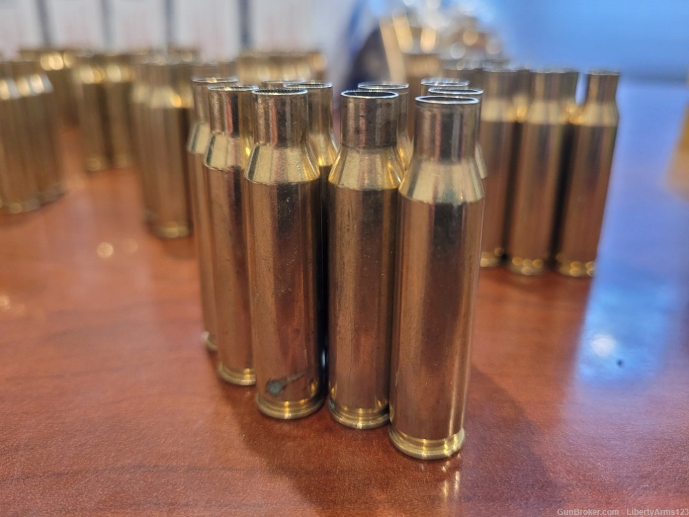 7mm 08 brass, over 160 brass and 11 nickel cases cleaned and ready-img-3
