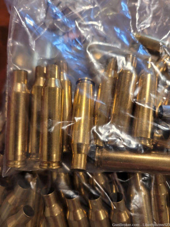7mm 08 brass, over 160 brass and 11 nickel cases cleaned and ready-img-2