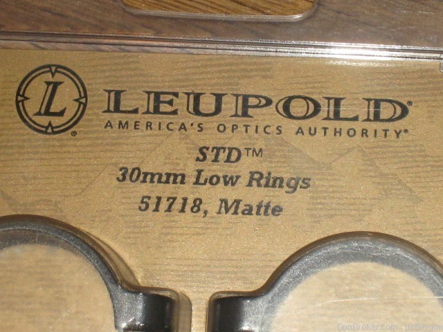 Leupold STD 30mm Low Rings,Matte Color-img-1